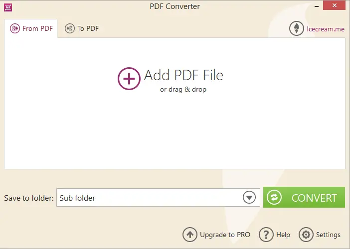 Add PDF to convert to DOC